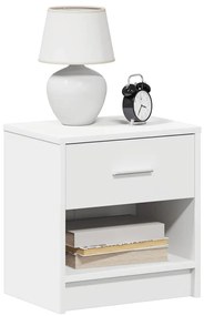 Mesa de cabeceira com gaveta 39x28x41 cm branco