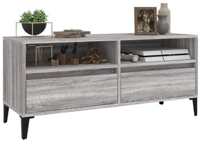 Móvel de TV 100x34,5x44,5 cm derivados madeira cinzento sonoma