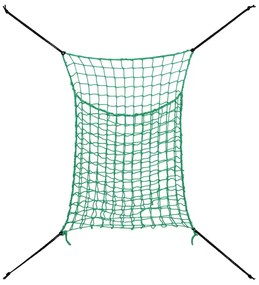 Redes para feno 2 pcs retangular 90x60 cm PP verde