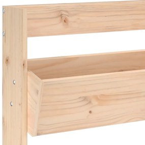 Floreira de parede com 3 caixas 60x18,5x110 cm pinho maciço