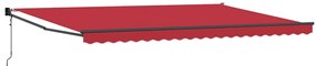 Toldo Retrátil Automático Vermelho 500x300 cm