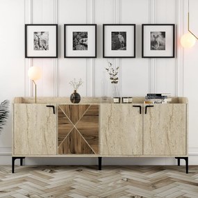 Console Venedik – Walnut Travertine – 180x78x35 cm