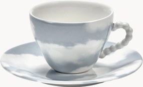 Chávena de café em porcelana com acabamento artesanal Les Objets Mouleversants com pires