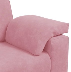 Sofá-luvas 140 cm veludo rosa
