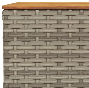 6 pcs conjunto sofás de jardim com almofadões vime cinzento