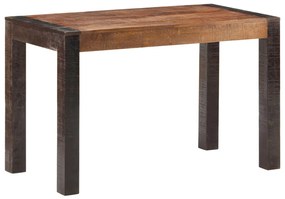 vidaXL Mesa de jantar 120x60x76 cm madeira mangueira maciça áspera