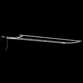 Toldo Retrátil Manual vidaXL com LED Preto 600x350 cm