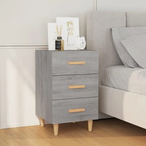 vidaXL Mesa de cabeceira 40x40x66 cm derivados madeira cinzento sonoma