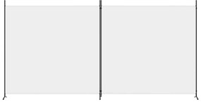 Divisória/biombo com 2 painéis 348x180 cm tecido branco