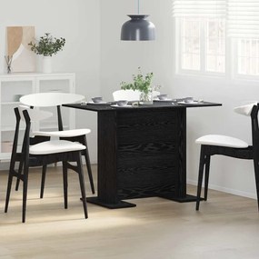 Mesa de Jantar vidaXL Preto Carvalho 110x60x75 cm Madeira Ingenheirada