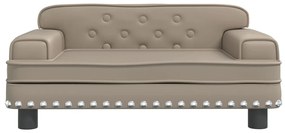 Sofá infantil 70x45x30 cm couro artificial cappuccino