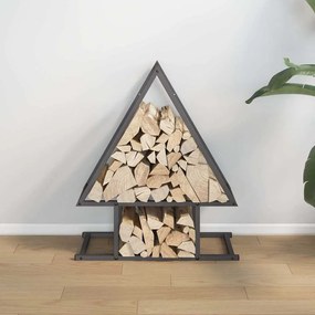 Suporte para lenha 50x25x60 cm aço laminado a frio preto