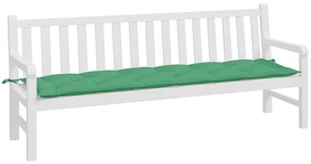 Almofadão p/ banco de jardim 200x50x7cm tecido oxford verde