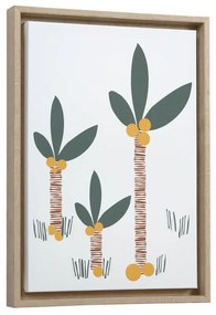 Kave Home - Quadro Uriana palmeiras multicolor 30 x 42 cm