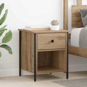 vidaXL Armário de Cabeceira 2 pcs Carvalho Artesanal 40 x 42 x 50 cm