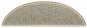 Tapetes escada adesivos aspeto sisal 15 pcs verde-claro