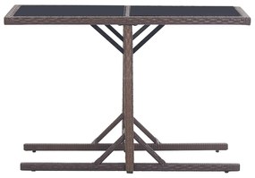 3 pcs conjunto de jantar para jardim castanho