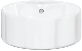 Lavatório redondo 40x14,5 cm cerâmica branco