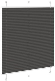Preto Plissada Cega 120x150 cm Largura Tecido 119,4cm Poliéster