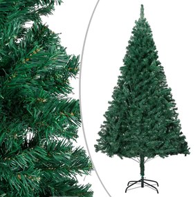 321036 vidaXL Árvore de Natal artificial com ramos grossos 210 cm PVC verde