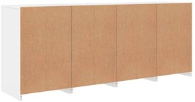 Aparador com luzes LED 164x37x67 cm branco