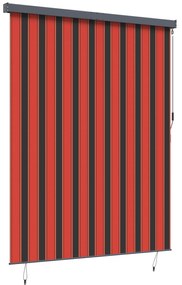 Cortina Rolô Exterior laranja e castanho 200 x 250 cm tecido