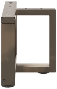 Pés para mesa de centro em forma de T, 2 peças, preto, 40x25x(30-31) c