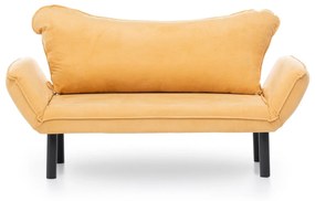 Sofá Cama "Chatto" – Amarelo Mostarda  – 180x65x70 cm – Design Moderno