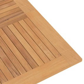 Mesa de jardim dobrável 120x120x75 cm madeira de teca maciça