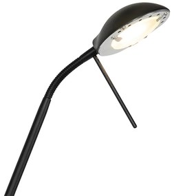 Candeeiro de pé moderno preto flex LED dim 500-1800lm - DIVA Moderno