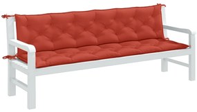 vidaXL Almofadões p/ banco jardim 2pcs 200x50x7 cm mesclado tecido