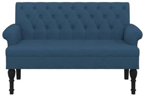 Banco com encosto 120x62x75,5 cm tecido azul