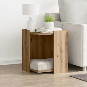 vidaXL Compartim. caixa areia gatos deriv. madeira carvalho artisiano