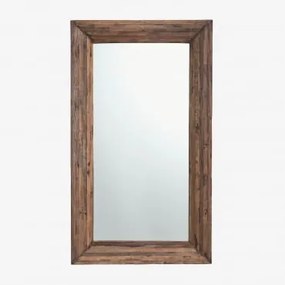 Espelho De Parede Retangular Em Madeira Reciclada Juvira 100 X 180 Cm - Sklum