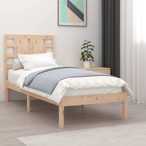 3104178 vidaXL Estrutura de cama pequena solteiro 75x190 cm madeira maciça