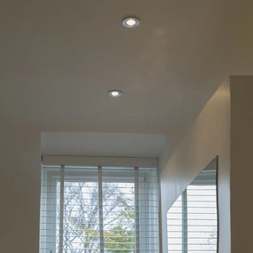 Conjunto de 6 focos embutidos modernos aço redondo IP44 - Xena