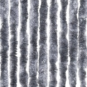 Cortina anti-insetos 118x220 cm chenille prateado