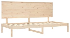 Sofá-cama sem colchão 80x200 cm madeira de pinho maciça