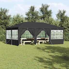 vidaXL Tenda de Festa com 10 Lados Antracite - 6x4 m PE