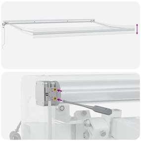 Toldo retrátil automático laranja e marrom 450x300 cm