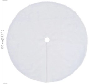 Saia para árvore de Natal 150 cm pelo sintético branco