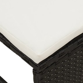 Conjunto de Sofás Externos Preto Rattan Sintético Médio