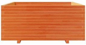 Vaso/floreira jardim 110x110x49,5 cm pinho maciço castanho mel