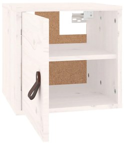 Armário de parede 31,5x30x30 cm madeira de pinho maciça branco