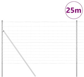 Cerca de Campo 1,4x25 m em Aço Galvanizado