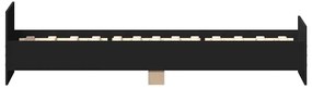 Estrutura cama solteiro 75x190 cm derivados de madeira preto