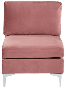 Módulo de cadeira de 1 lugar em veludo rosa EVJA Beliani