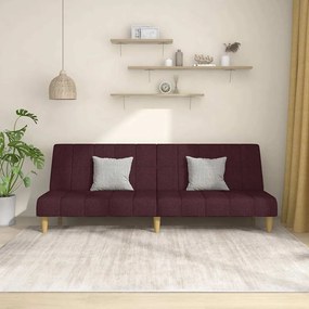 vidaXL Sofá-cama de 2 lugares tecido roxo
