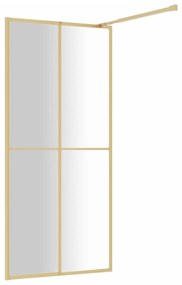 Divisória de chuveiro 80x195 cm vidro transparente ESG dourado