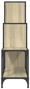 Estante 92x30x102 cm derivados de madeira/metal carvalho sonoma